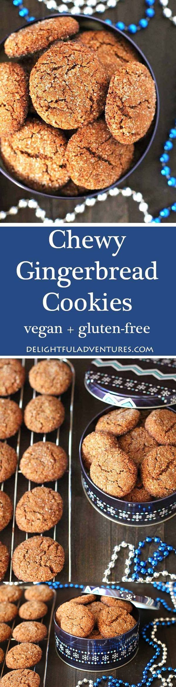 Chewy Vegan Gluten Free Gingerbread Cookies