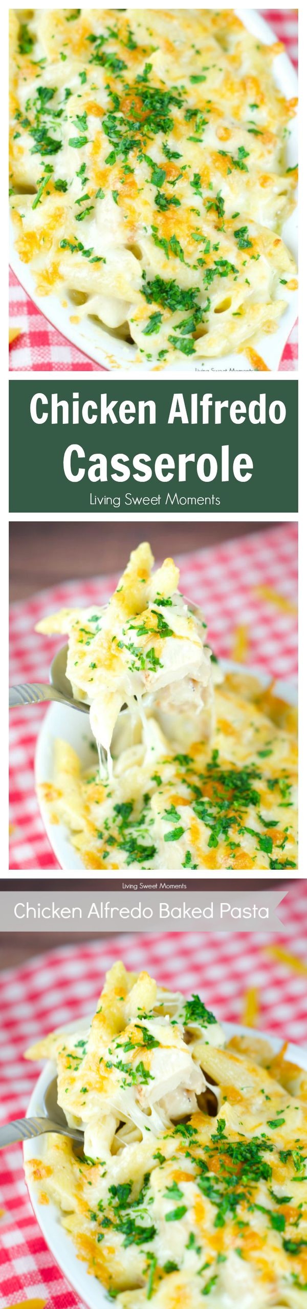 Chicken Alfredo Baked Pasta