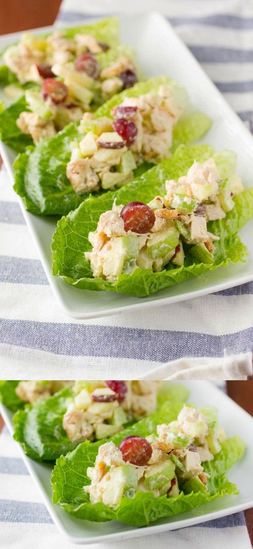 Chicken and Apple Salad Lettuce Cups