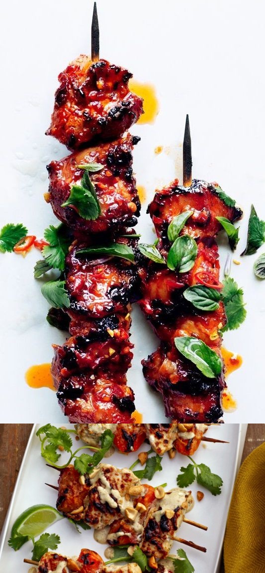 Chicken-Apricot Skewers