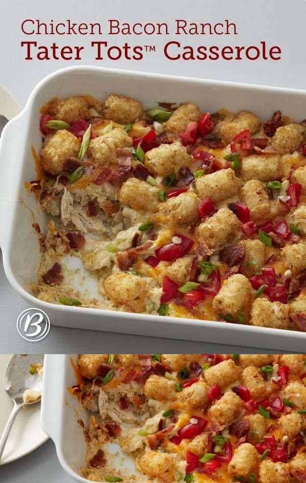 Chicken Bacon Ranch Tater Tots™ Casserole