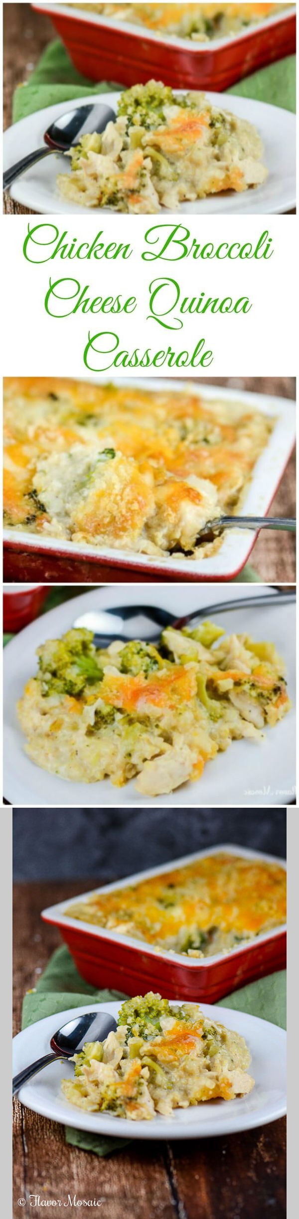 Chicken Broccoli Cheese Quinoa Casserole