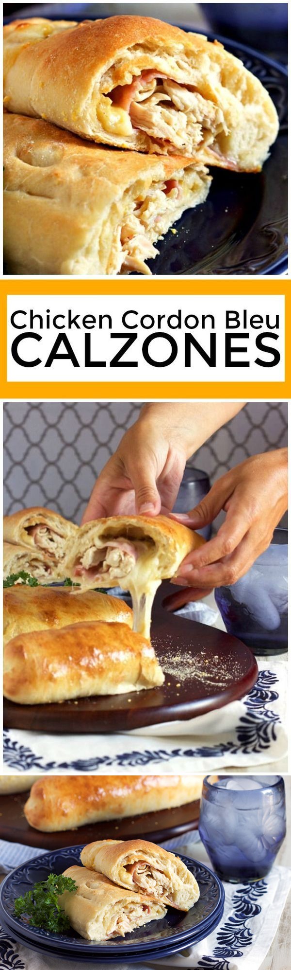 Chicken Cordon Bleu Calzones