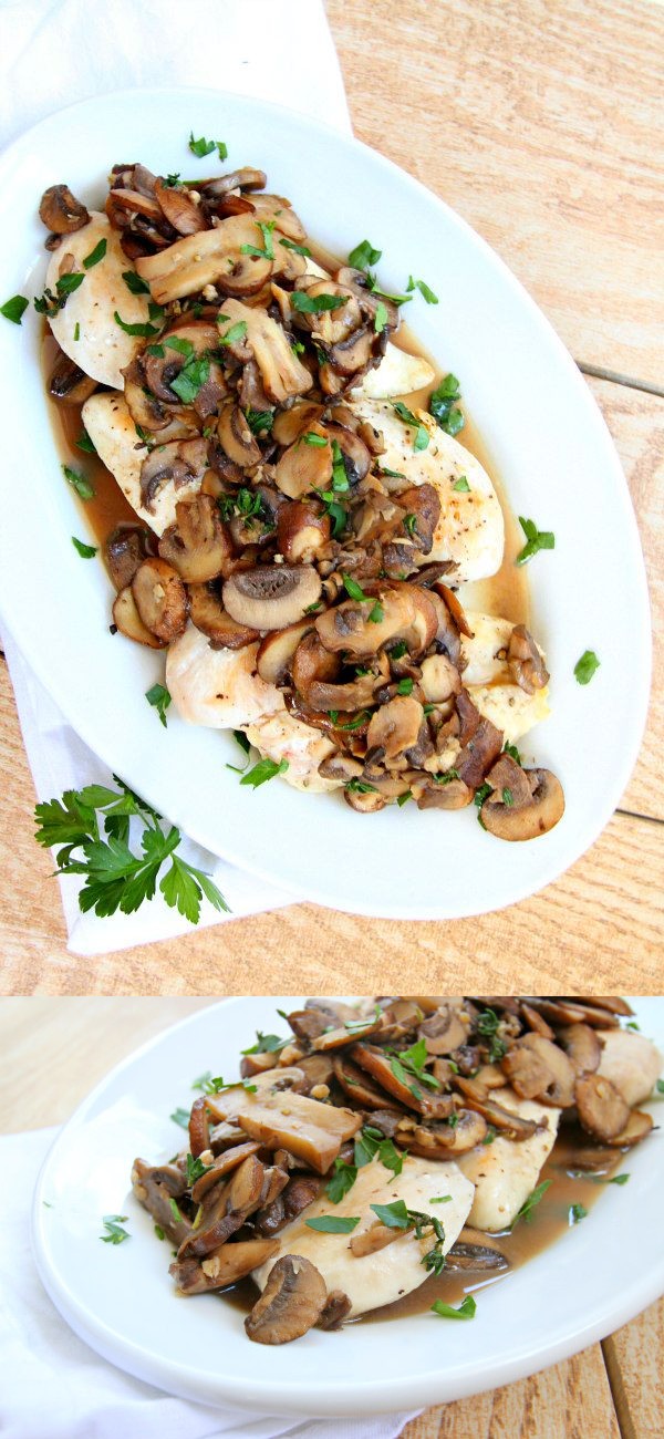 Chicken Cutlets with Mushroom Wine Sauce