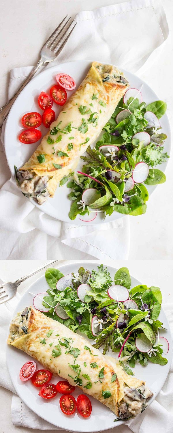 Chicken Florentine Crepes