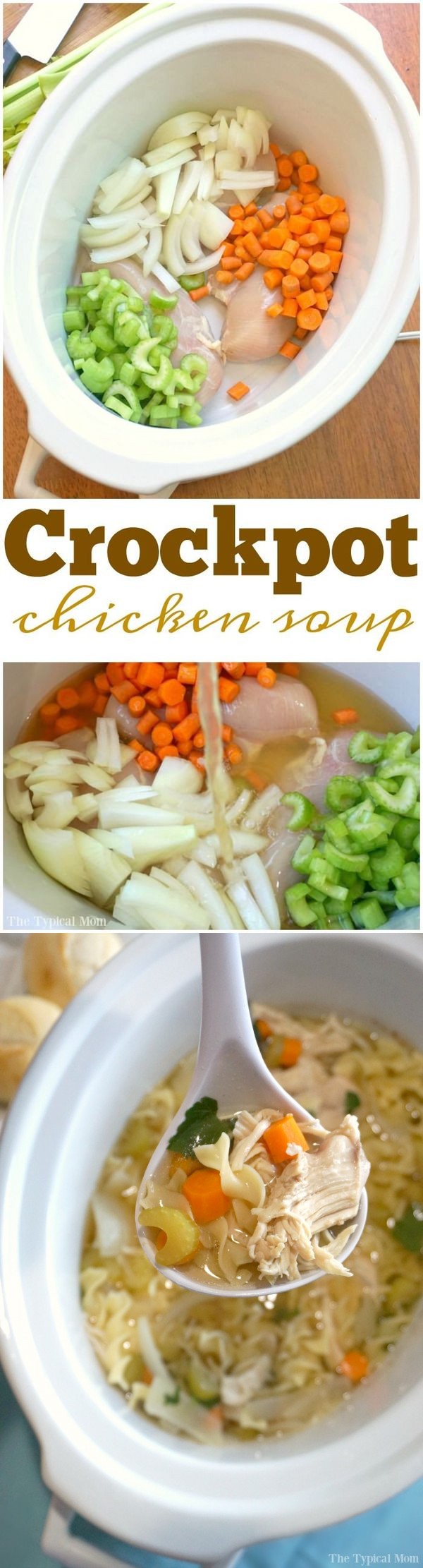 Chicken soup in the crockpot