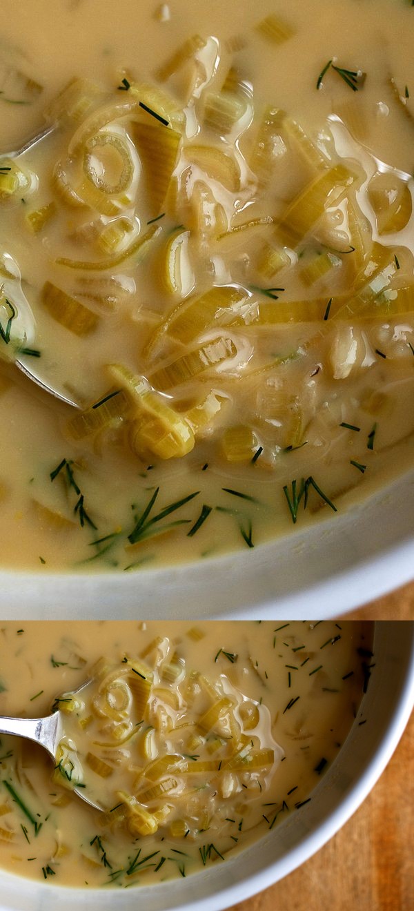 Chicken Soup With Leeks and Lemon