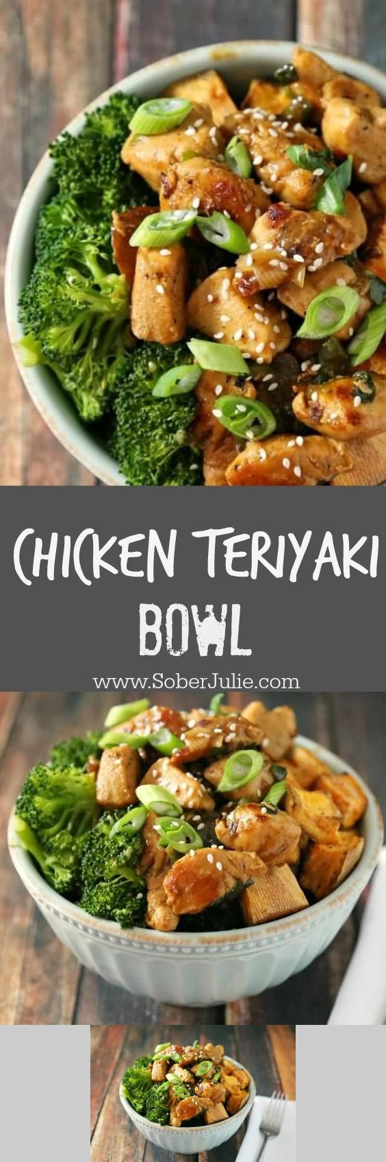 Chicken Teriyaki Bowl with Broccoli and Sweet Potato