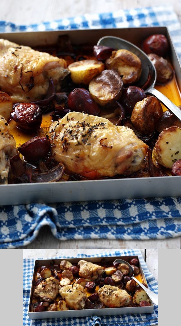 Chicken with chorizo and potatoes