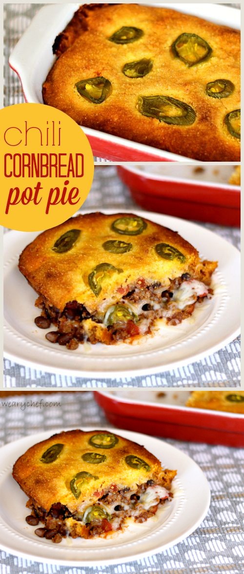 Chili Cornbread Pot Pie