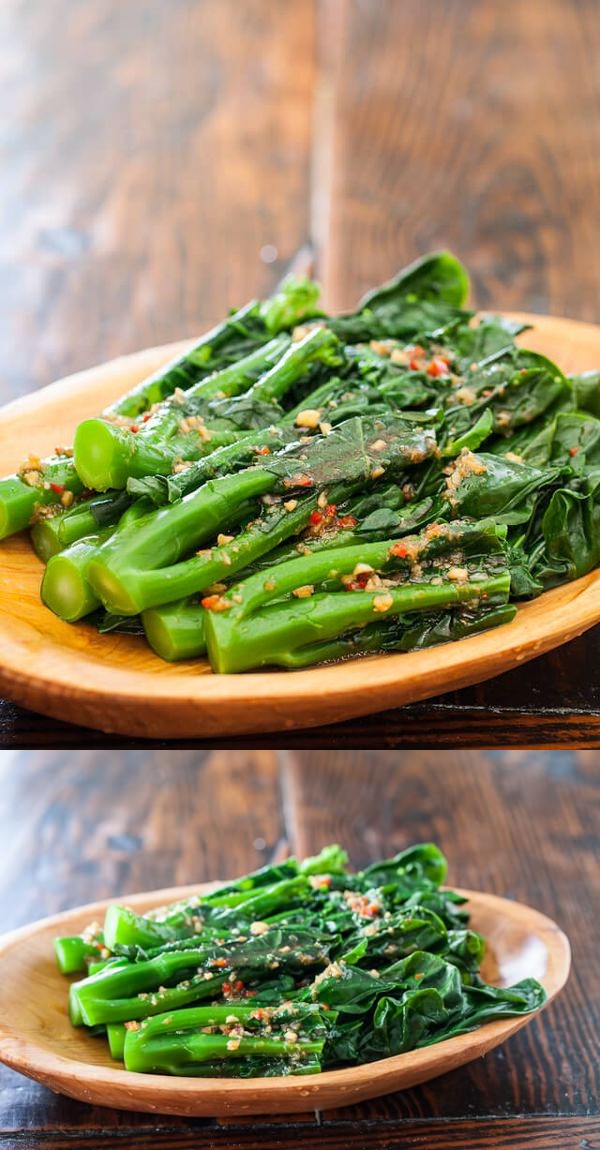 Chinese Broccoli with Garlicky Ginger Miso