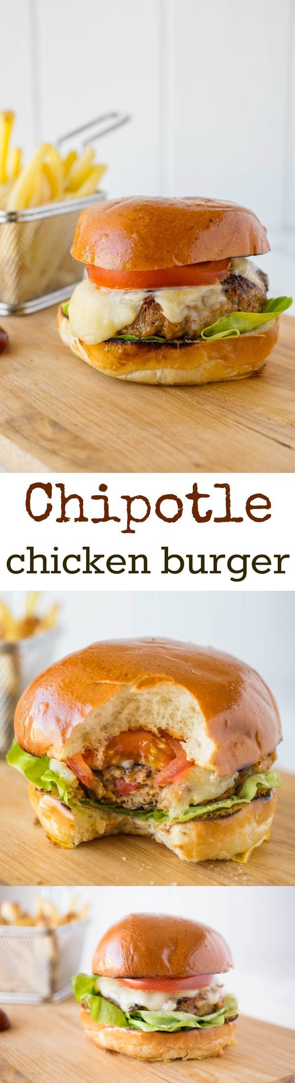 Chipotle chicken burger