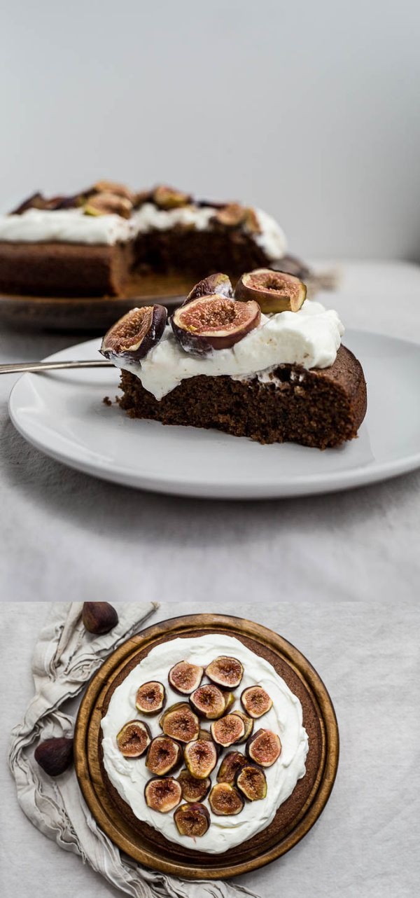 Chocolate-Almond Cake with Honey-Glazed Figs (Gluten-Free, Dairy-Free