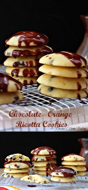 Chocolate and orange ricotta cookies