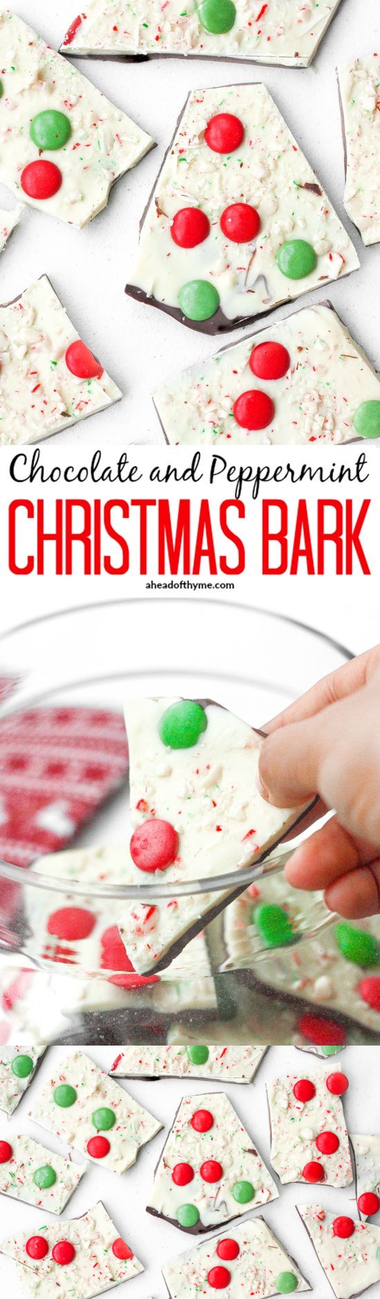 Chocolate and Peppermint Christmas Bark