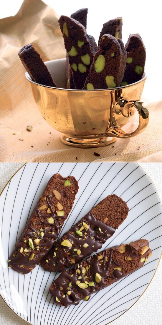 Chocolate-and-Pistachio Biscotti