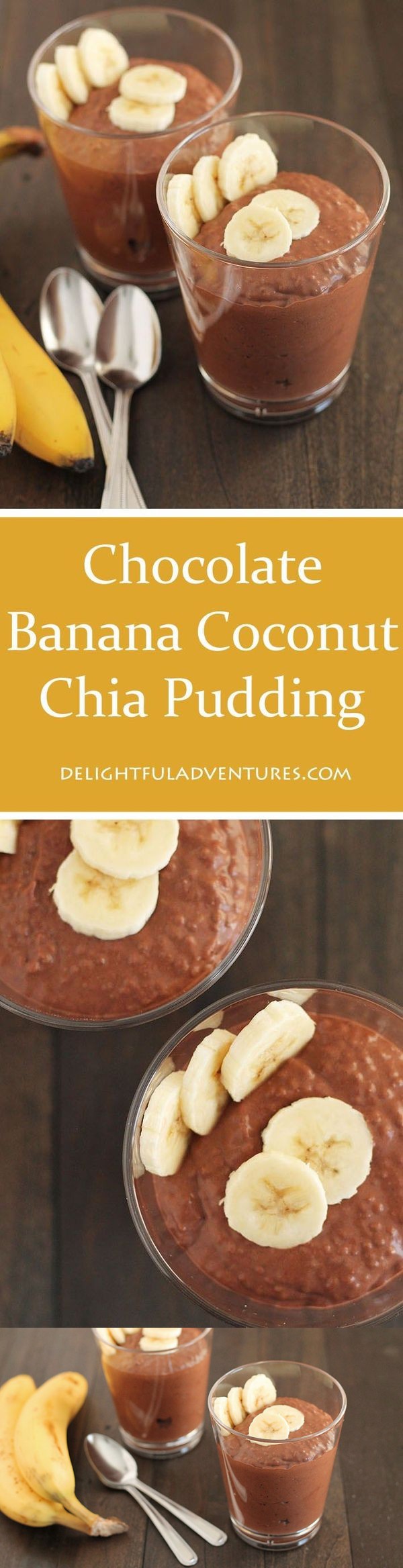 Chocolate Banana Coconut Chia Pudding