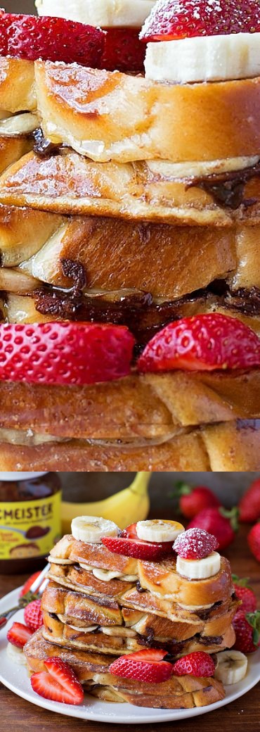 Chocolate Banana Stuffed French Toast