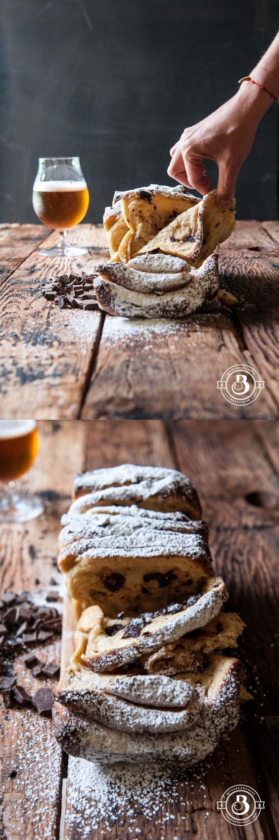 Chocolate Belgian Ale Pull-Apart Breakfast Loaf