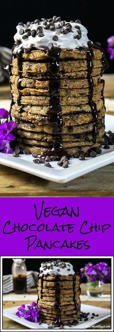 Chocolate Chip Pancakes (Vegan & GF