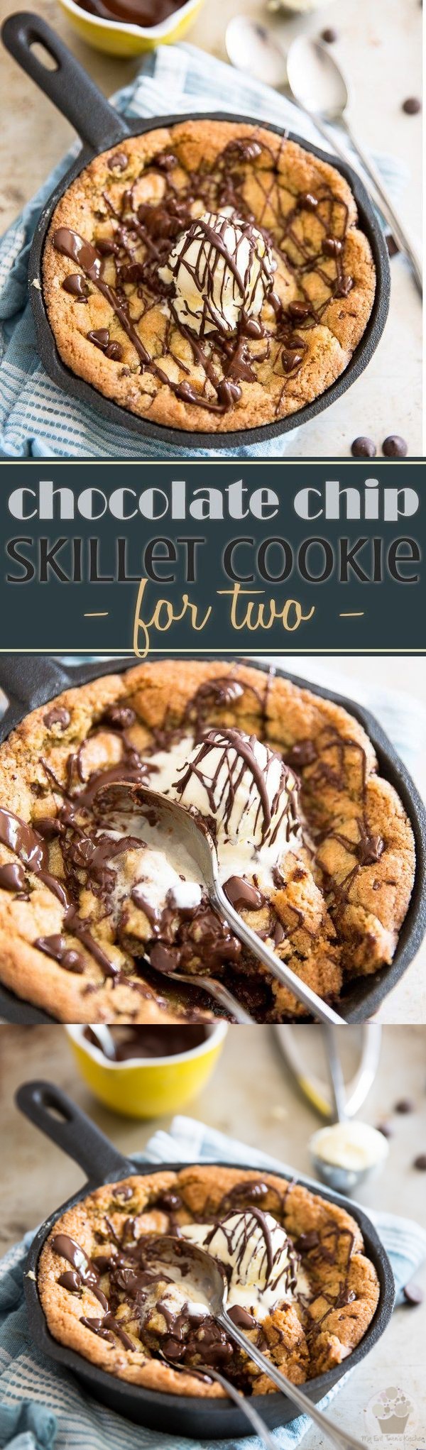 Chocolate Chip Skillet Cookie for Two