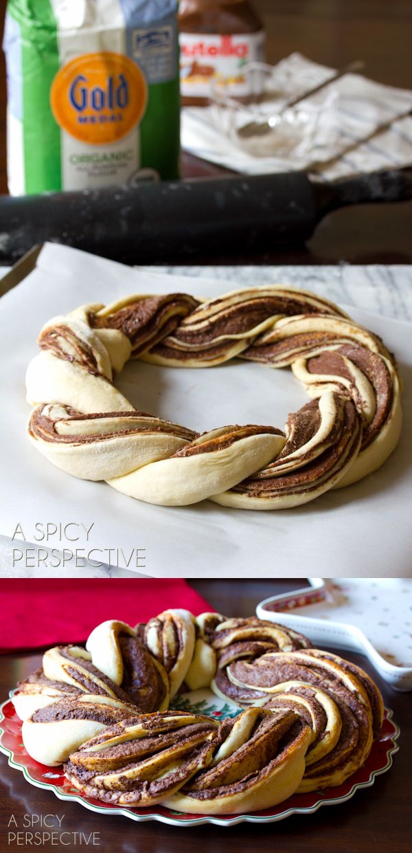 Chocolate Cinnamon Bread Wreath