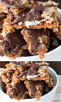 Chocolate Coconut Cracker Toffee