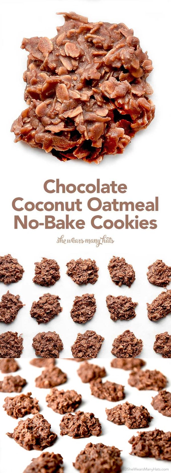 Chocolate Coconut Oatmeal No Bake Cookies