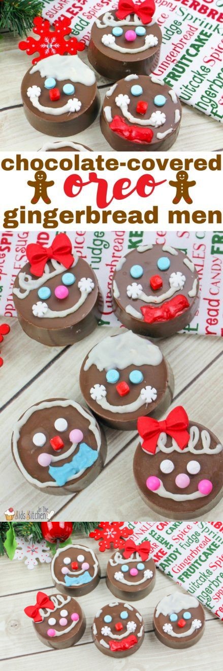 Chocolate Covered OREO Gingerbread Men Cookies