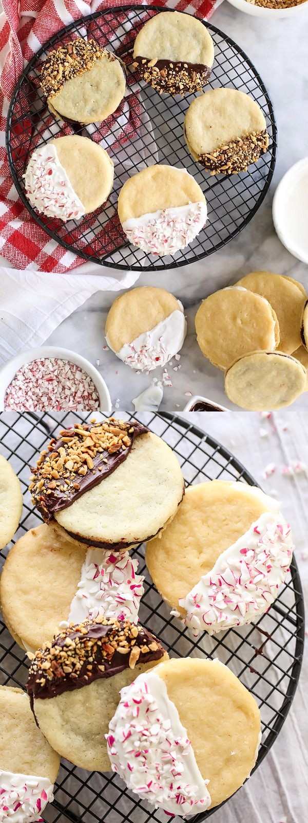 Chocolate Dipped Almond Cookies