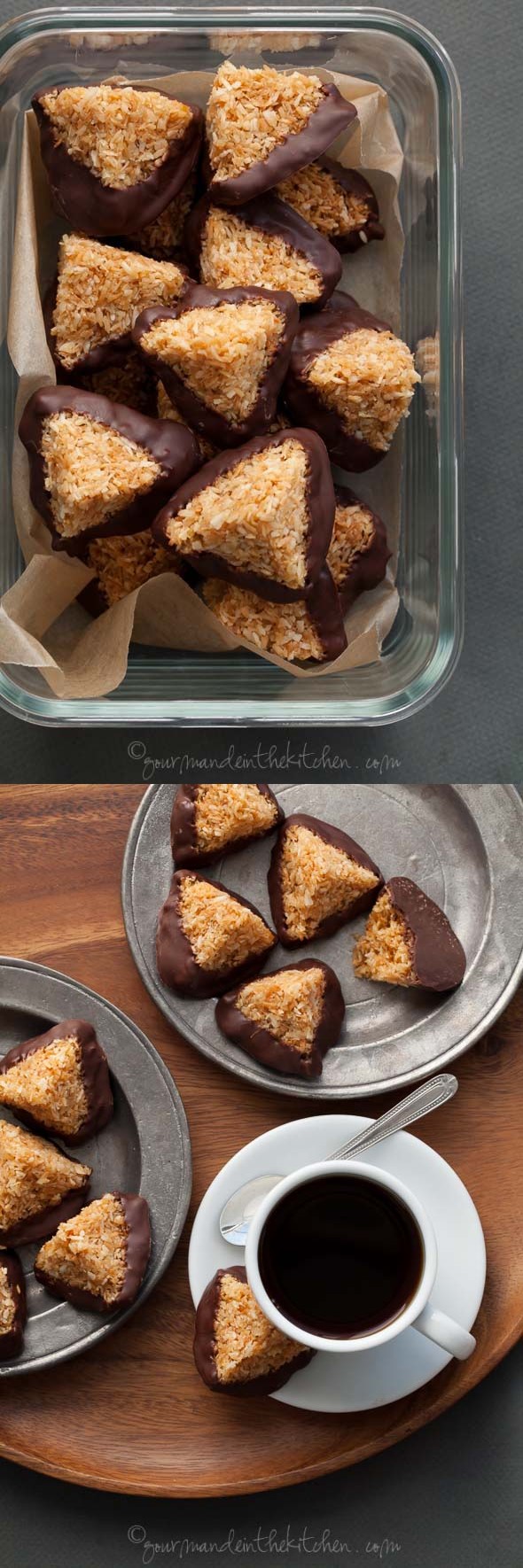 Chocolate Dipped Caramel Coconut Haystacks