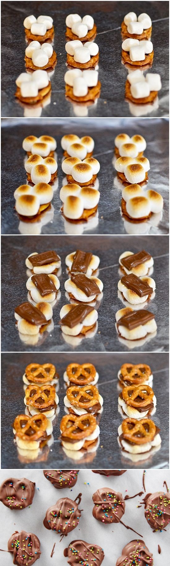 Chocolate Dipped Pretzel S'mores