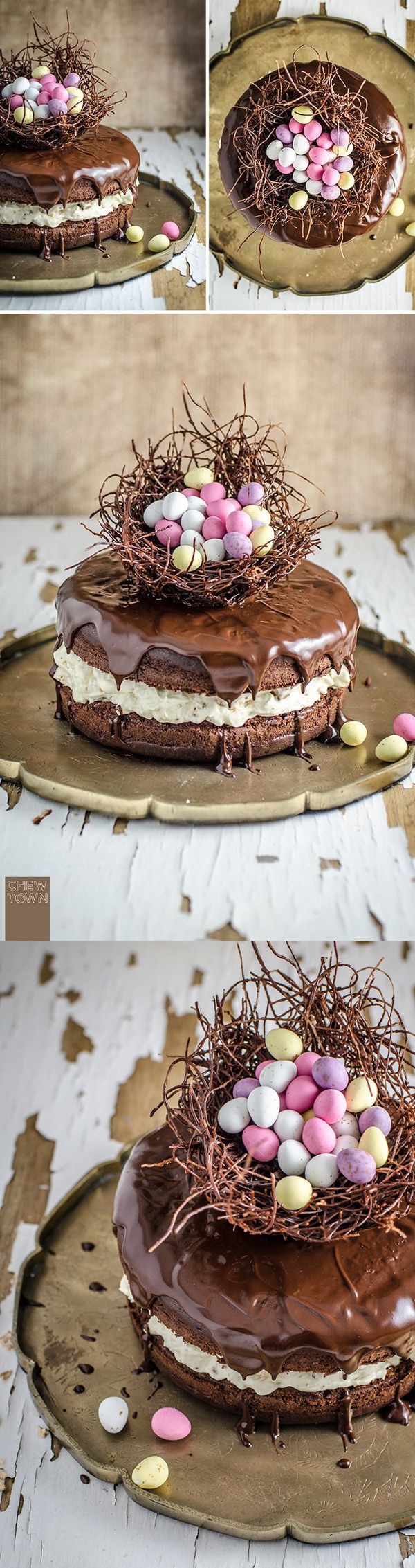 Chocolate Easter Egg Nest Cake