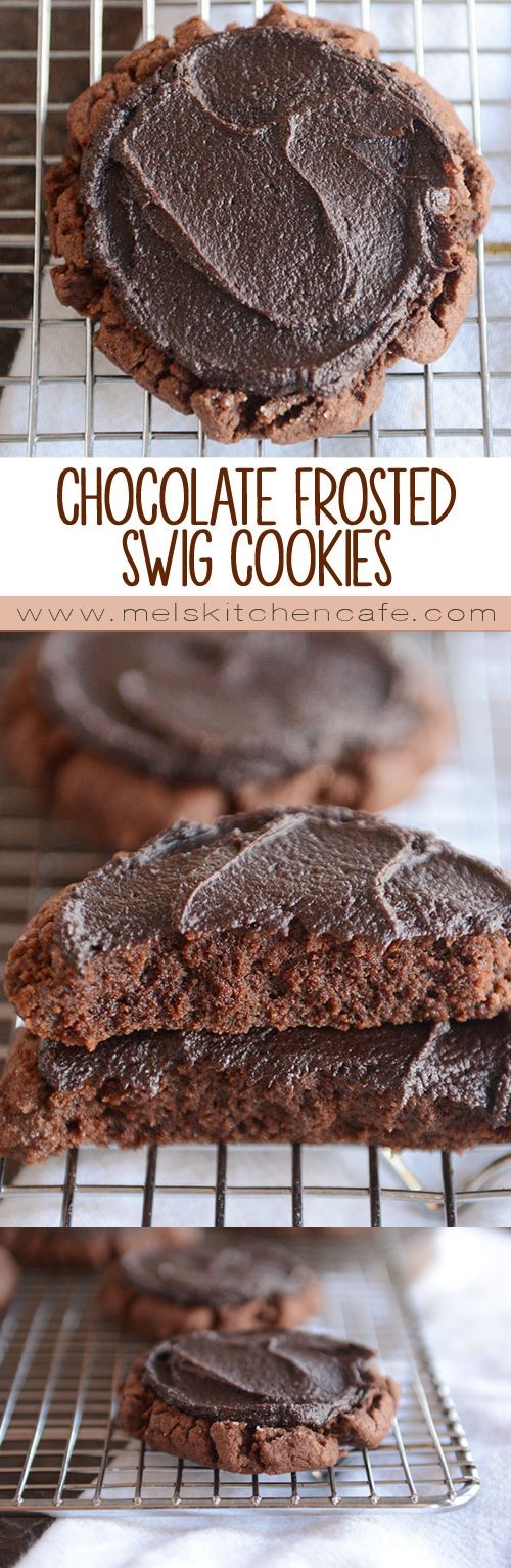 Chocolate Frosted Swig-Style Cookies