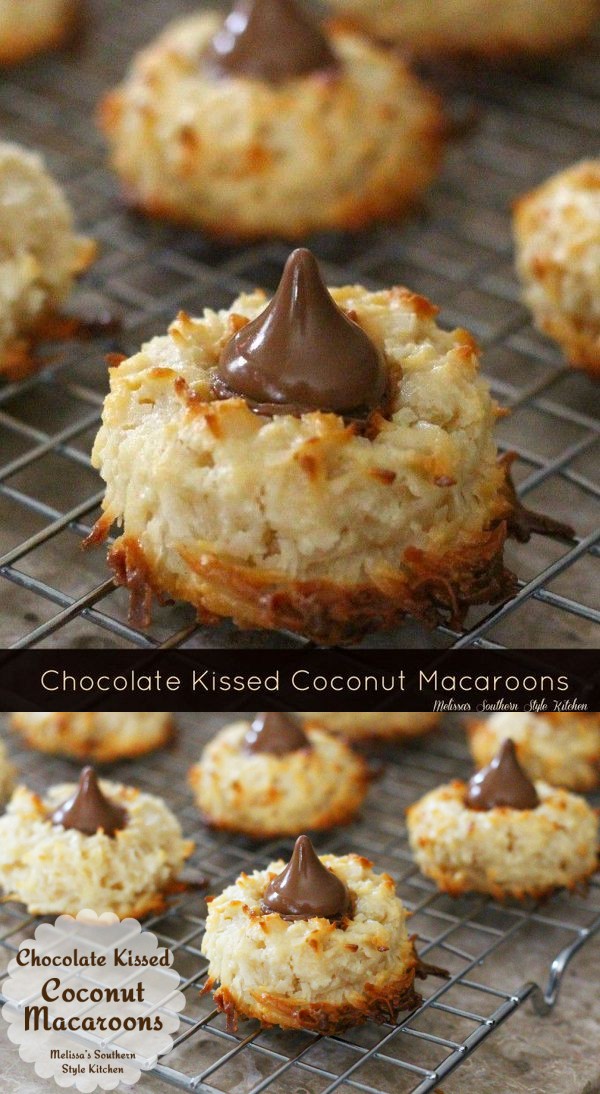 Chocolate Kissed Coconut Macaroons