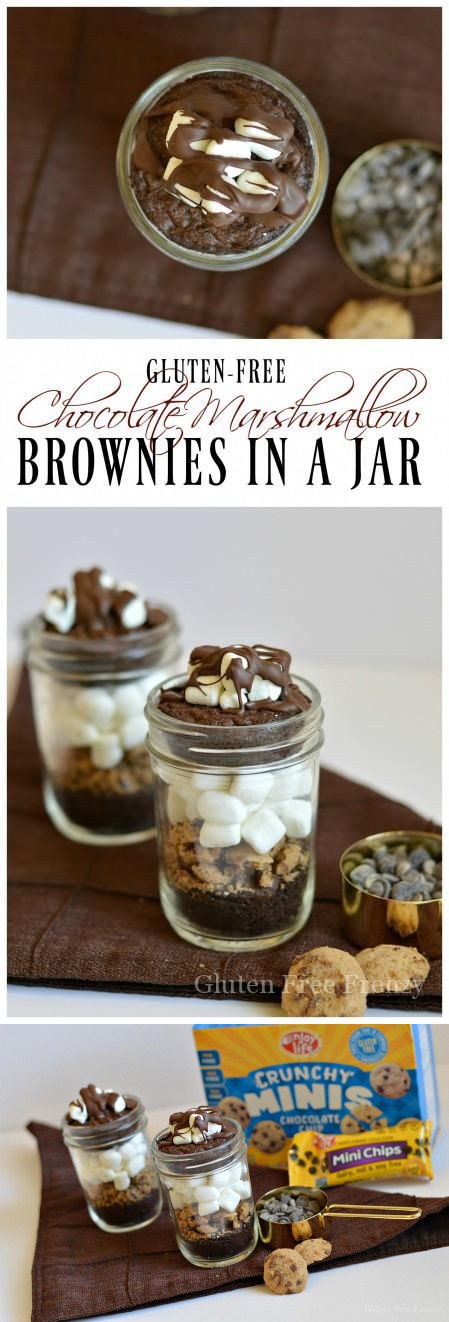 Chocolate Marshmallow Brownies in a Jar