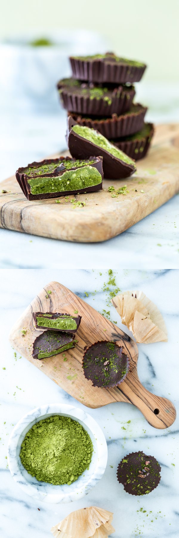 Chocolate Matcha Butter Cups