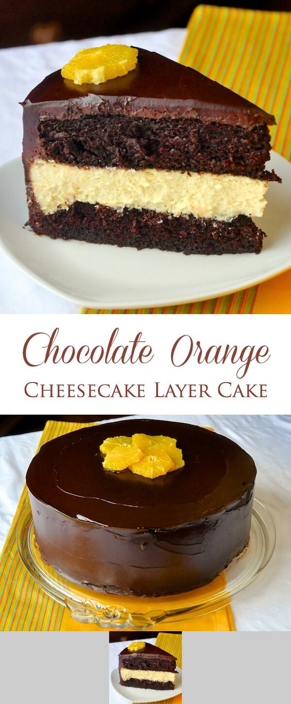 Chocolate Orange Cheesecake Layer Cake