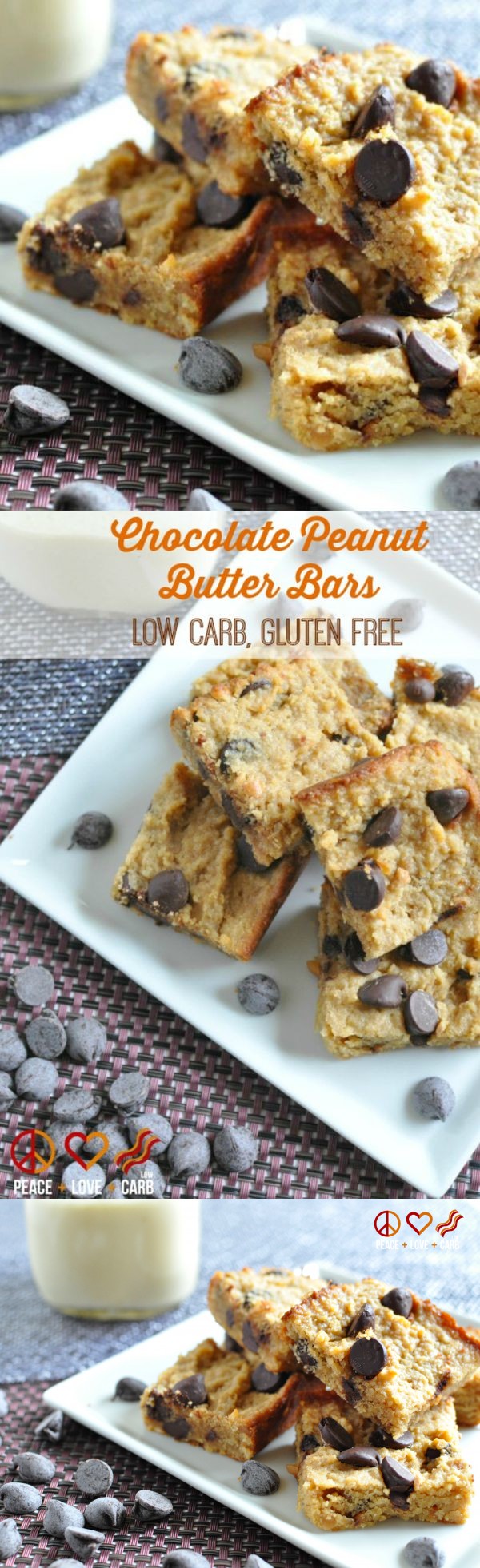 Chocolate Peanut Butter Bars – Low Carb, Gluten Free