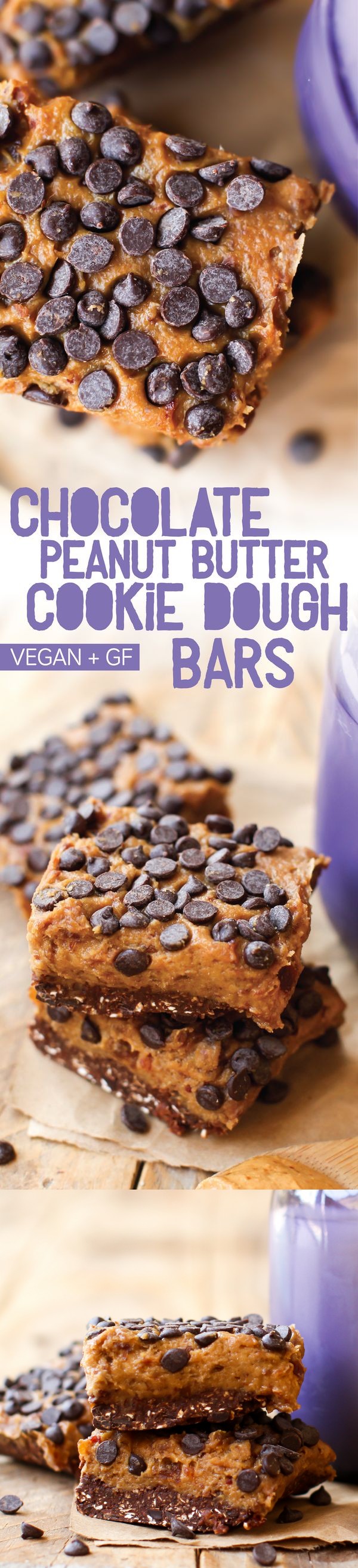 Chocolate Peanut Butter Cookie Dough Bars