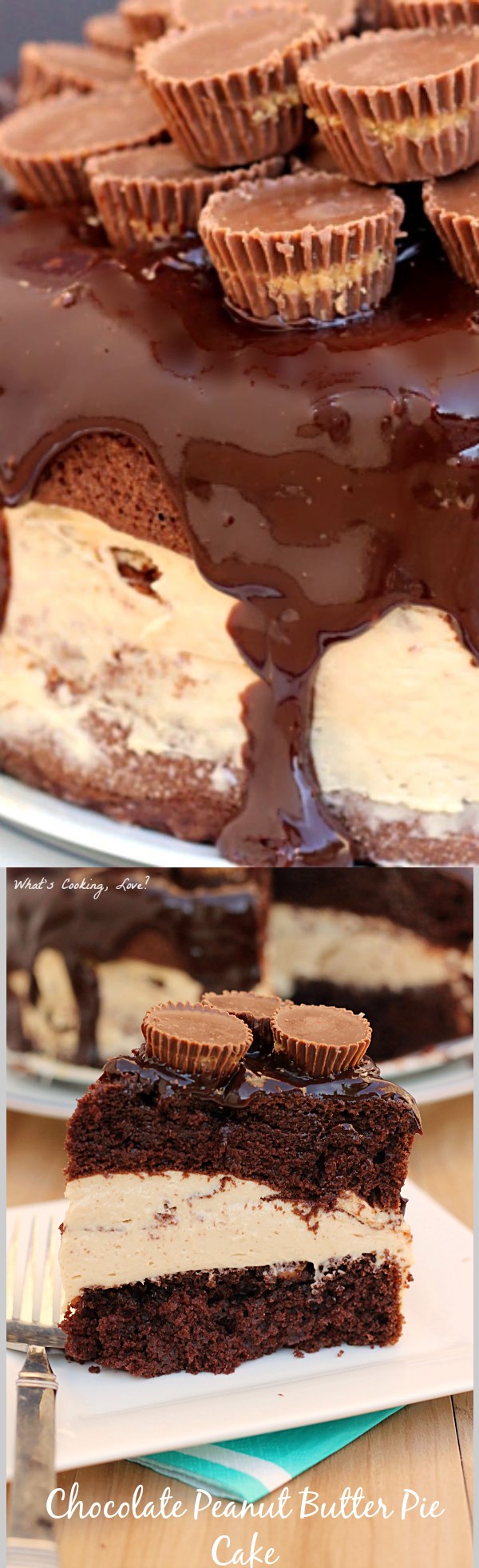 Chocolate Peanut Butter Pie Cake