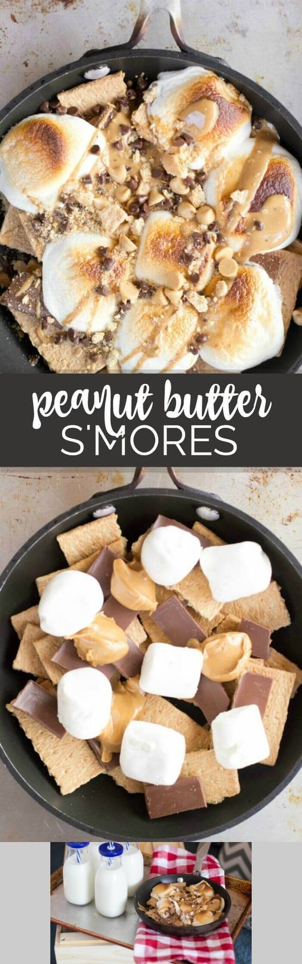 Chocolate Peanut Butter Skillet S'mores