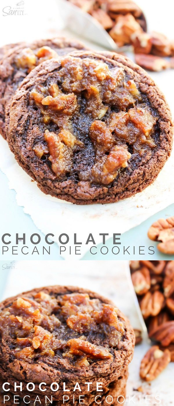 Chocolate Pecan Pie Cookies