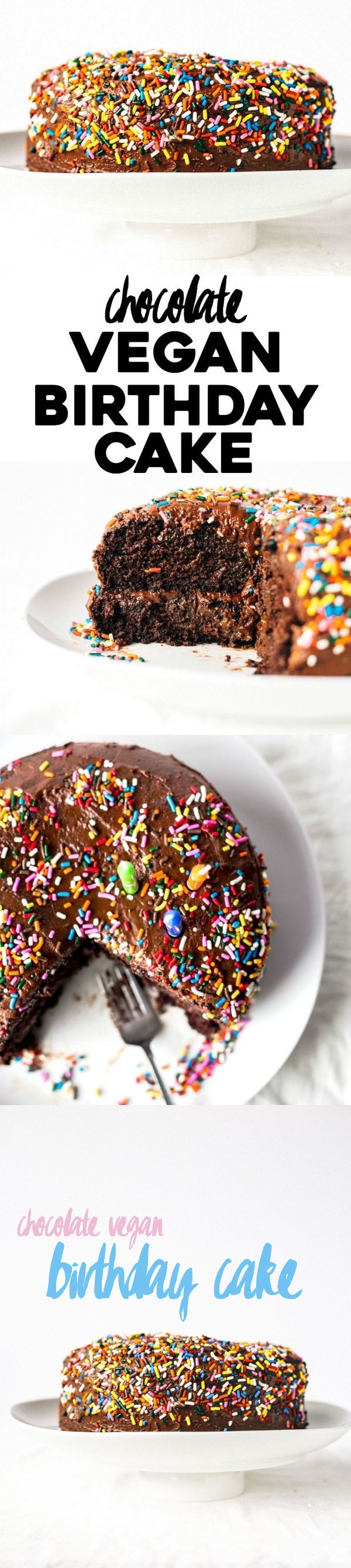 Chocolate Vegan Birthday Cake