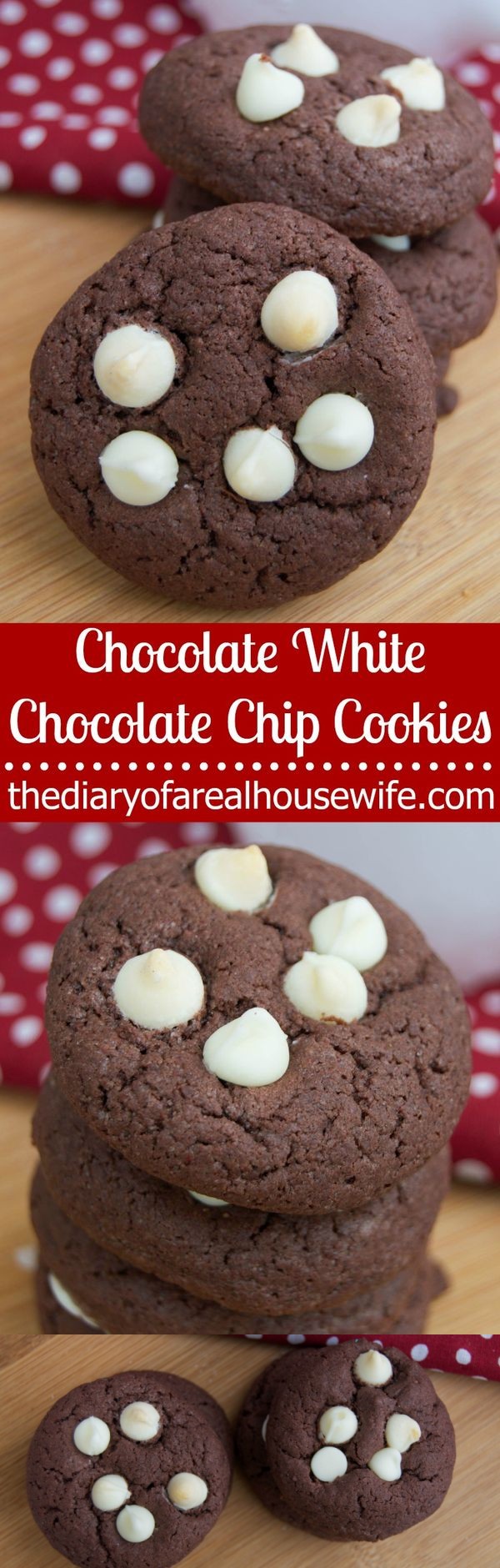 Chocolate white chocolate chip cookies