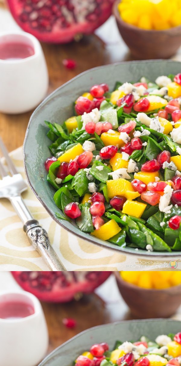 Chopped Spinach Pomegranate Salad