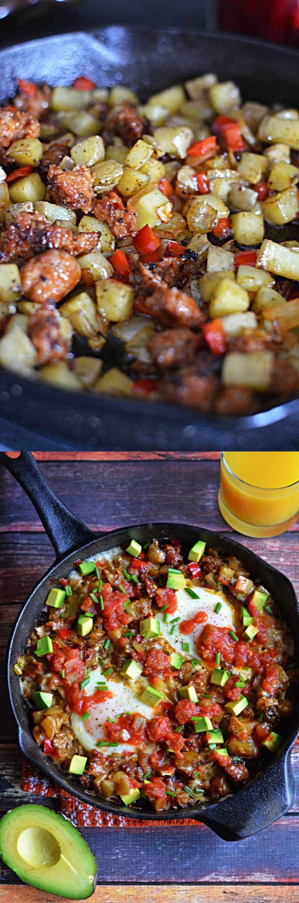 Chorizo Green Chile Breakfast Skillet