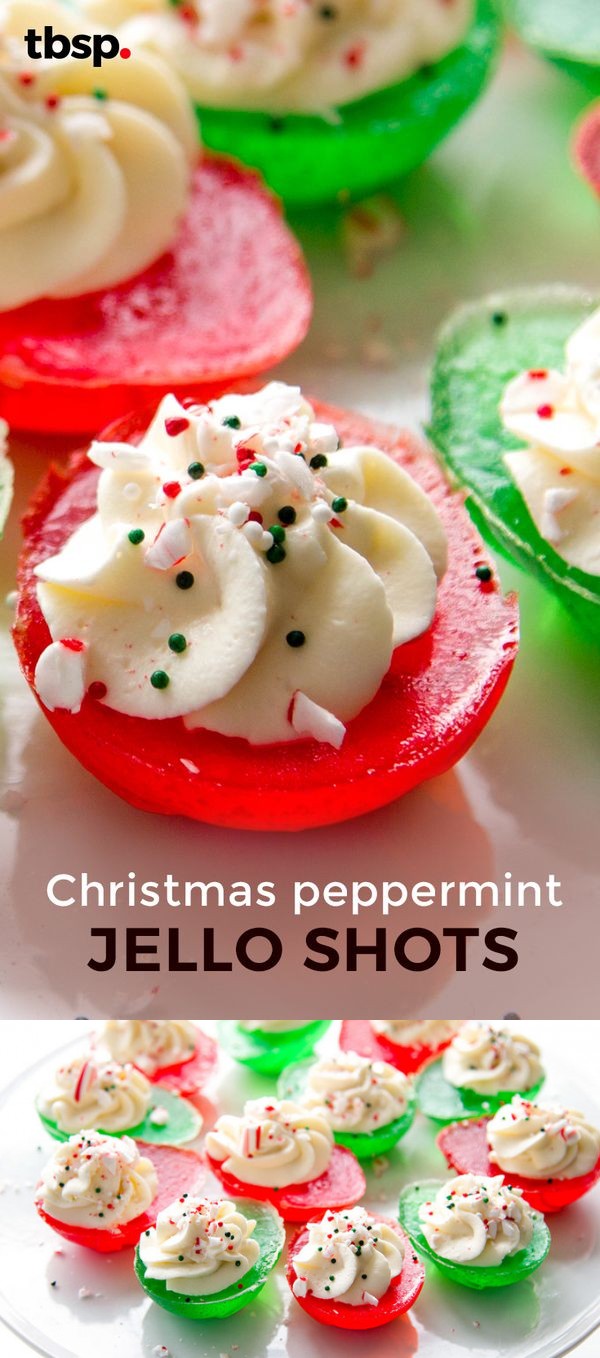 Christmas Peppermint Jello Shots