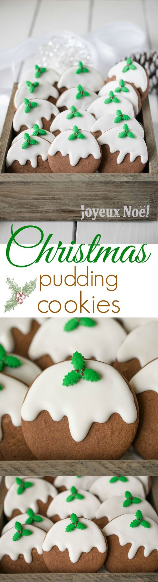 Christmas pudding cookies