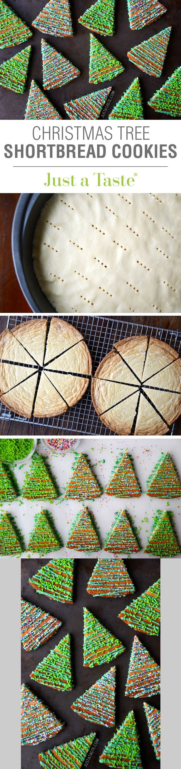 Christmas Tree Shortbread Cookies